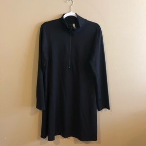 Athleta Black Dress/Long Halfzip